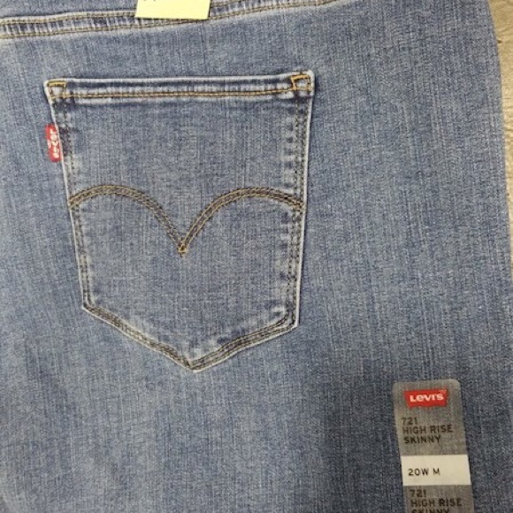 Womens Levi High Rise Skinny Sz 20w Jeans - 2 Pair - Picture 2 of 3